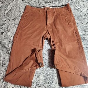 Denim & Flowers Mens Orange Brown Pants Size 32 Slim